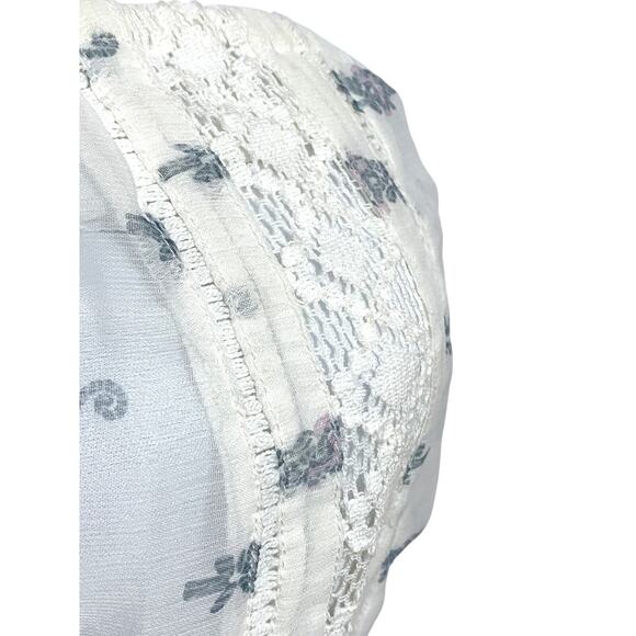 Mudd Blue Ombre Tube Dress S Boho Cottagecore Crochet Sheer Lined Feminine Y2K - Picture 3 of 7